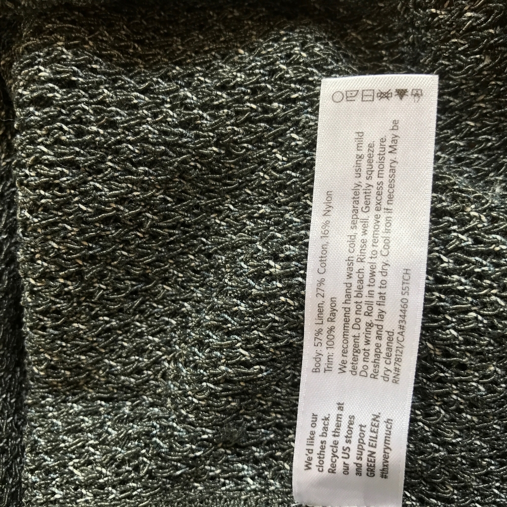 Eileen Fisher Stretch Crochet Knit Full Zip Jacket - Picture 6 of 8